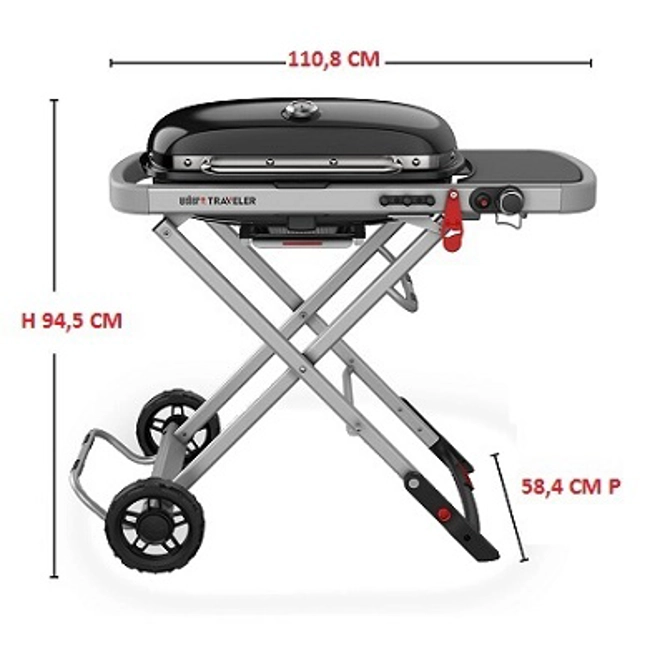 Vendita online Barbecue a gas Weber Traveler Stealth Edition
